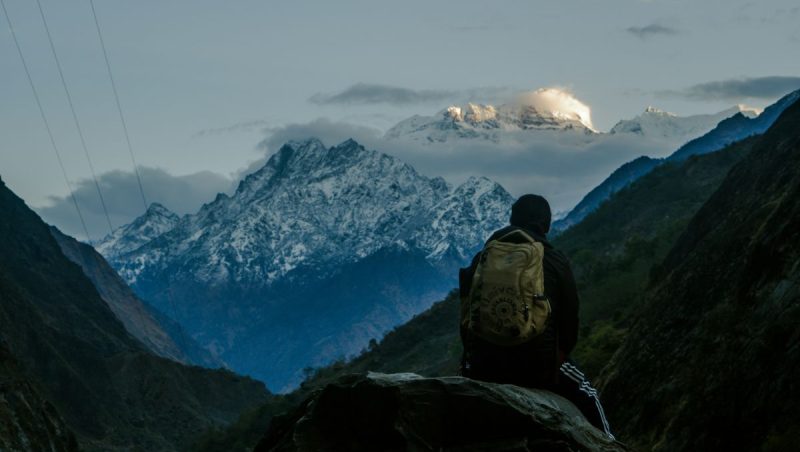 View of Mt. Manaslu from Samagaun, Manaslu Tsum Valley Trek